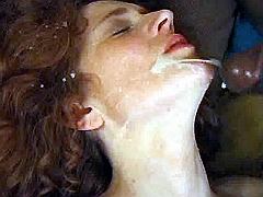 Milf enjoys hot cum jet