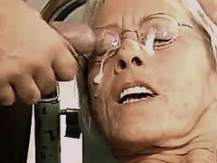 Aged mature fucks and gets facial